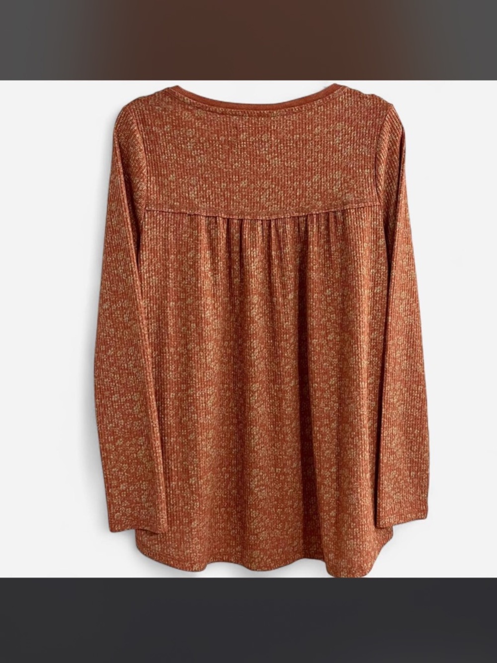 Lucky Brand Boho Babydoll Waffle Texture Henley Top - Picture 11 of 13